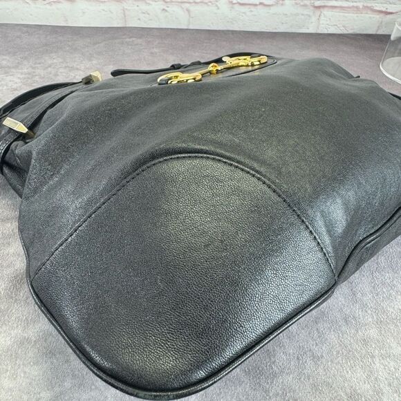 Gucci Sakai Calfskin Horsebit 1955 Cinch Top Messenger Bag Black - Picture 6 of 16